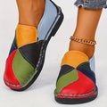 🔥Last Day Promotion 50% OFF - Women's Colorblock Flat Leather Loafers