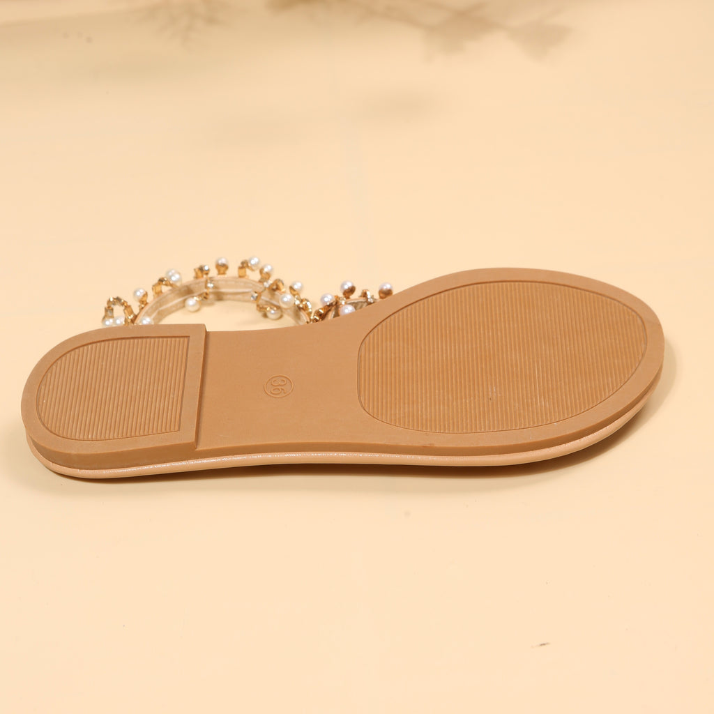 🔥Last Day Promotion 50% OFF - Handmade Women's Pearl Slip-On Orthopedic Sandals