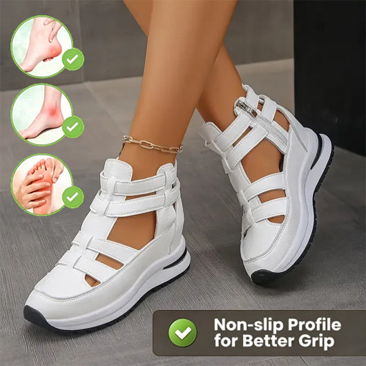 🔥Last Day 60% OFF - Side Zipper Comfortable Lightweight Wedge Sandals