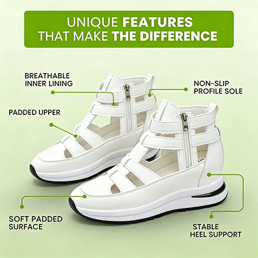 🔥Last Day 60% OFF - Side Zipper Comfortable Lightweight Wedge Sandals