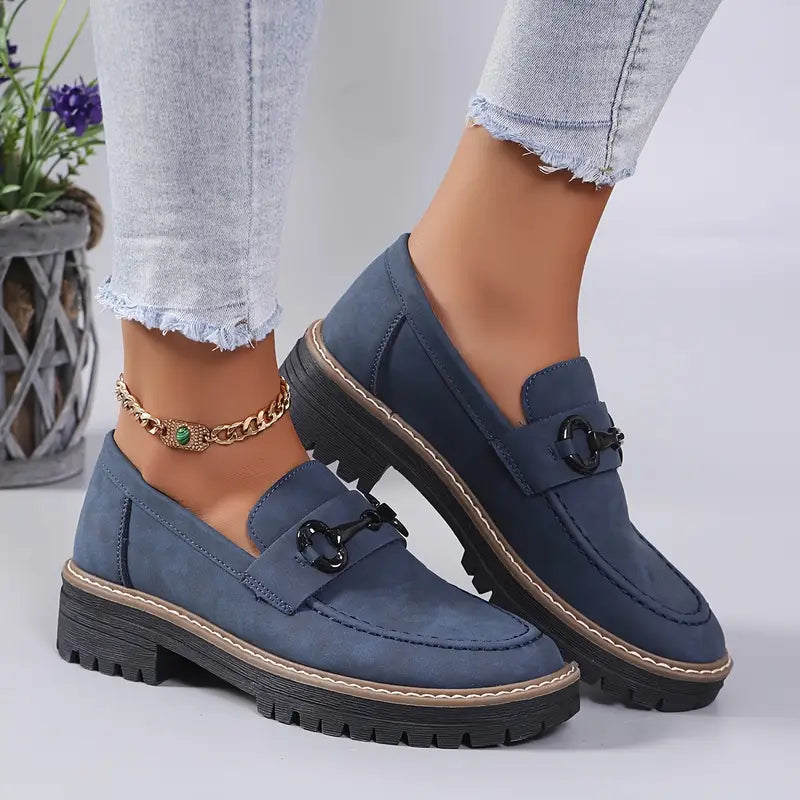 Stylish Comfort Loafers - Soft, Breathable, Round-Toe Design