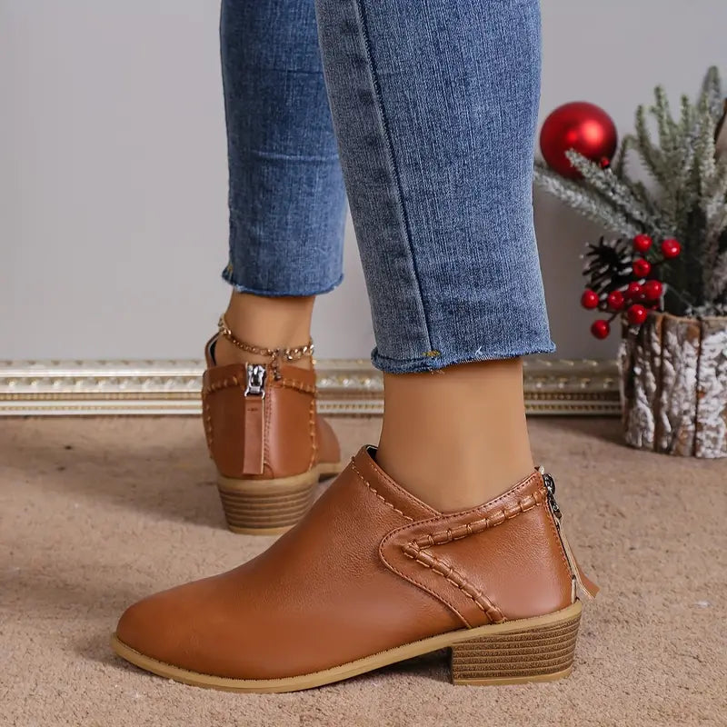 All-Season Stylish Chelsea Ankle Boots with Mid Heel