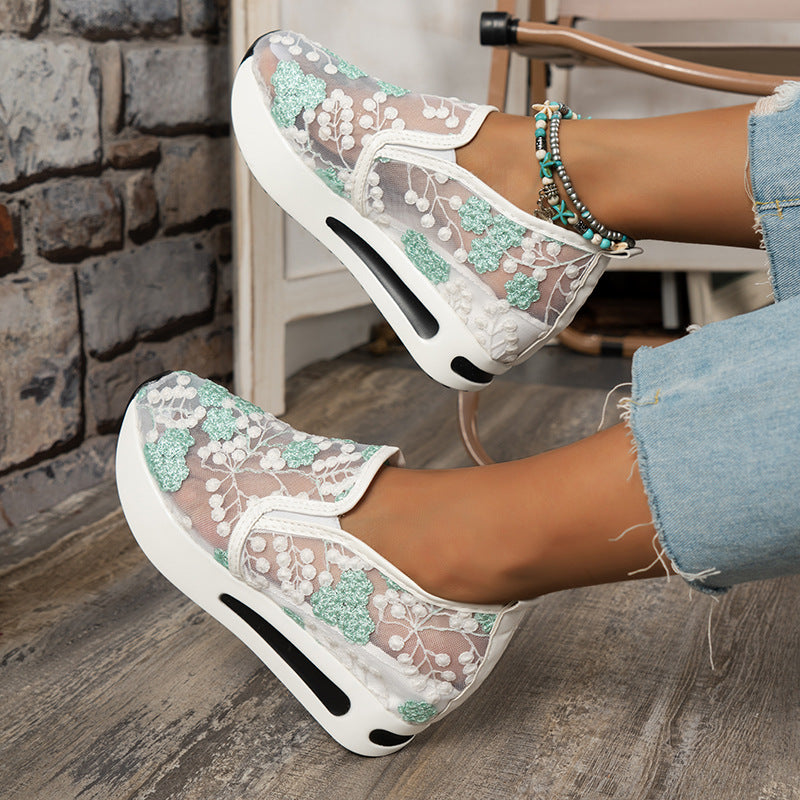 🔥Women's Stylish Floral Lace Platform Shoes