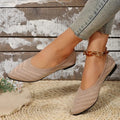 🔥Last Day Promotion 50% OFF - Women's Pointed Breathable Toe Knitted Slip On Orthopedic Shoes