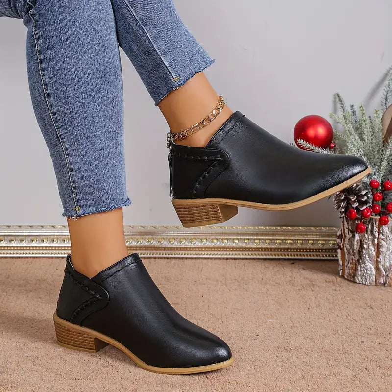 All-Season Stylish Chelsea Ankle Boots with Mid Heel