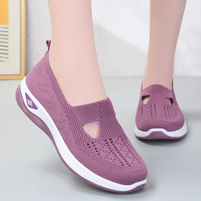 Women's Woven Orthopedic Breathable Soft Sole Shoes