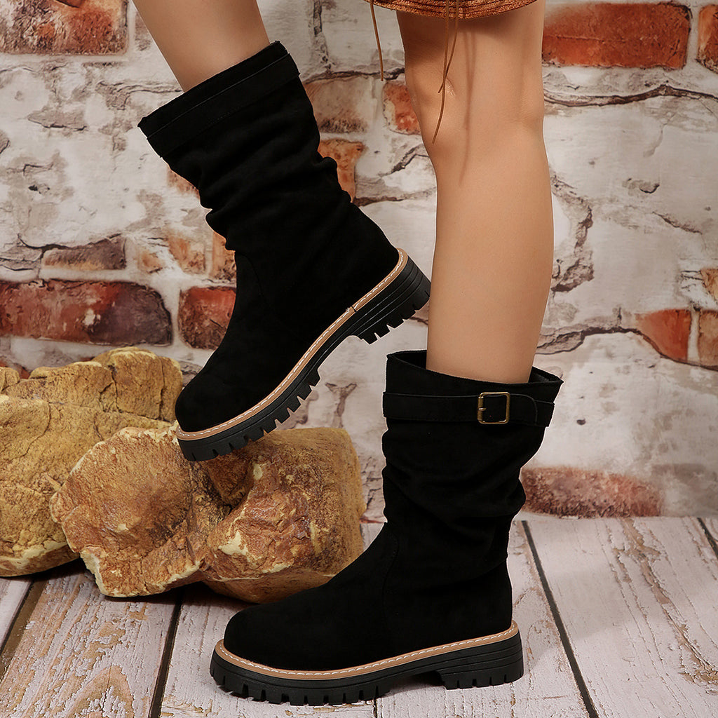 Stylish Women's Chunky Platform Ankle Boots