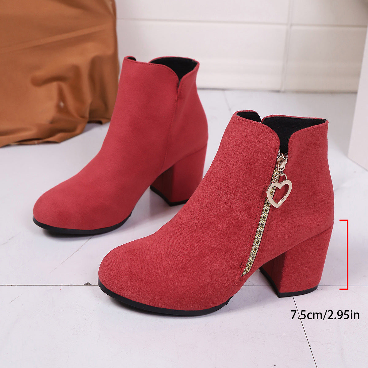Women's Cozy Lightweight Chunky Zipper Boots