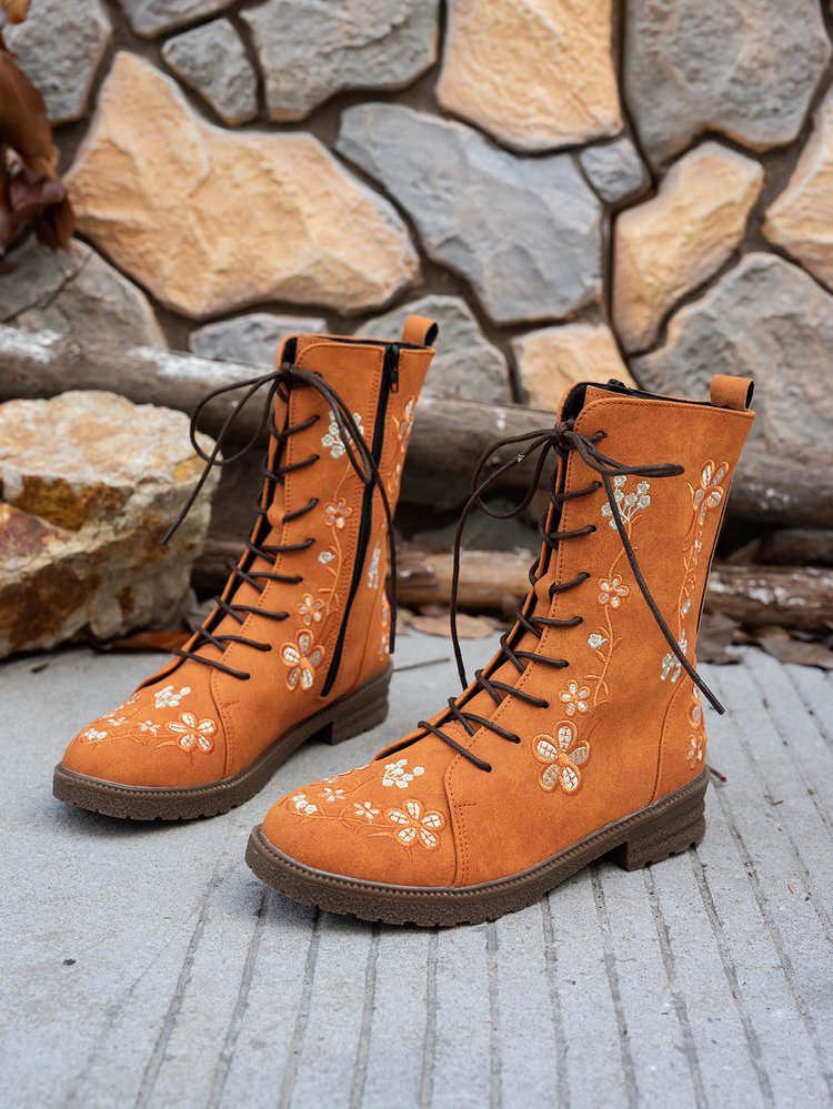 Stylish Women's Ankle Printed Martin Boots