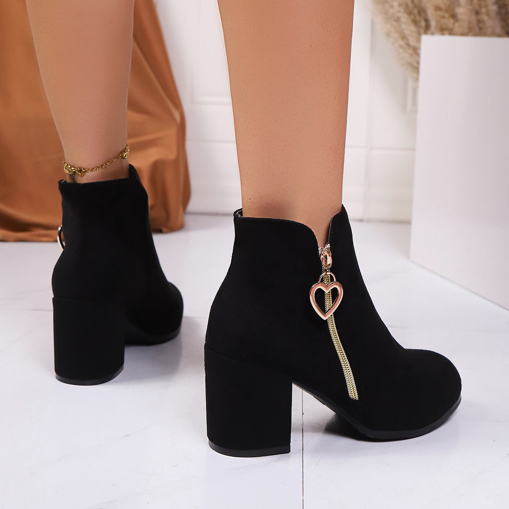 Women's Cozy Lightweight Chunky Zipper Boots