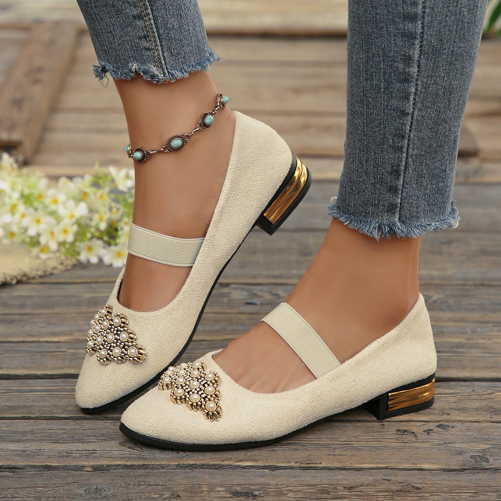 Foot comfort – French rhinestone plus size shoes