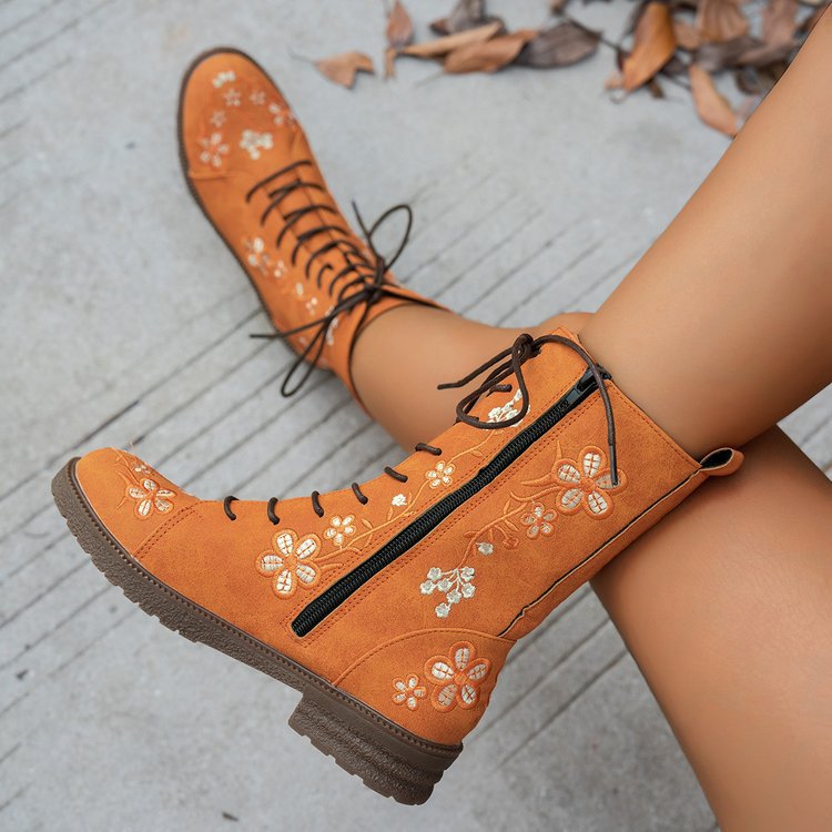 Stylish Women's Ankle Printed Martin Boots