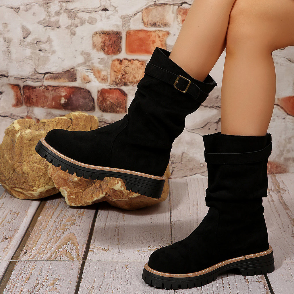 Stylish Women's Chunky Platform Ankle Boots