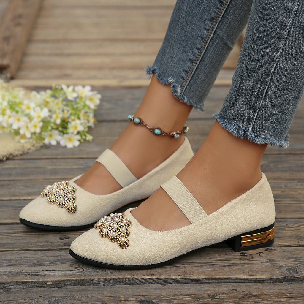 Foot comfort – French rhinestone plus size shoes