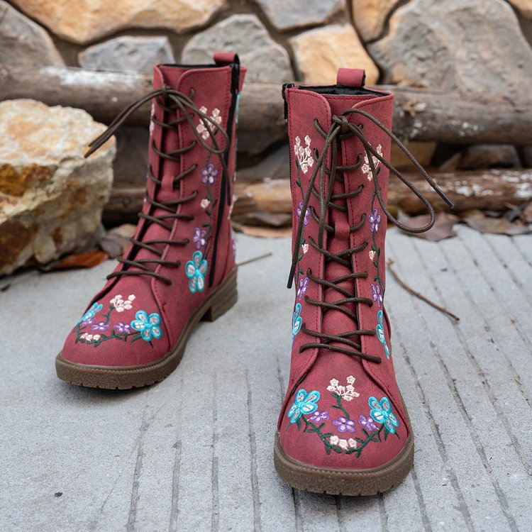Stylish Women's Ankle Printed Martin Boots