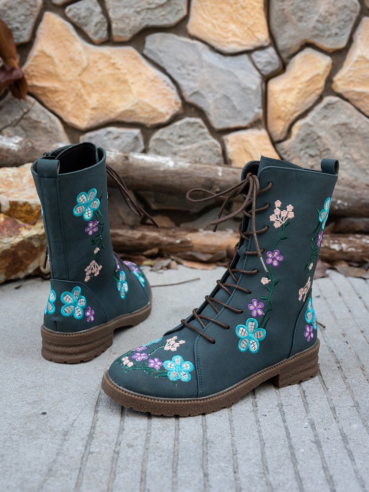Stylish Women's Ankle Printed Martin Boots