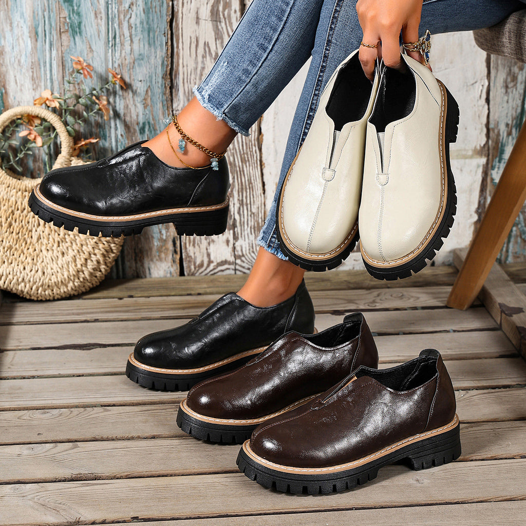 🔥Last Day 60% OFF -Women's Wedge Plus-size Leather Shoes