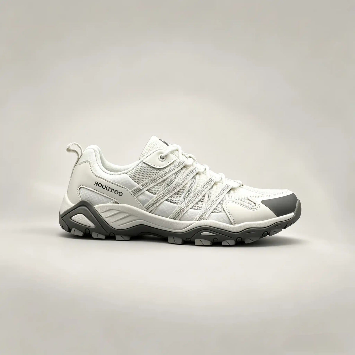 Cream White Hiking Shoes