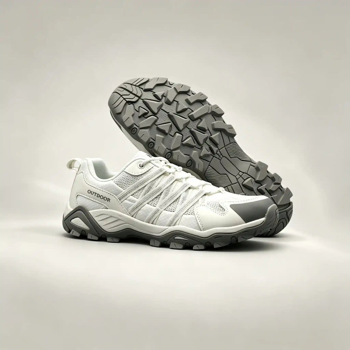 Cream White Hiking Shoes