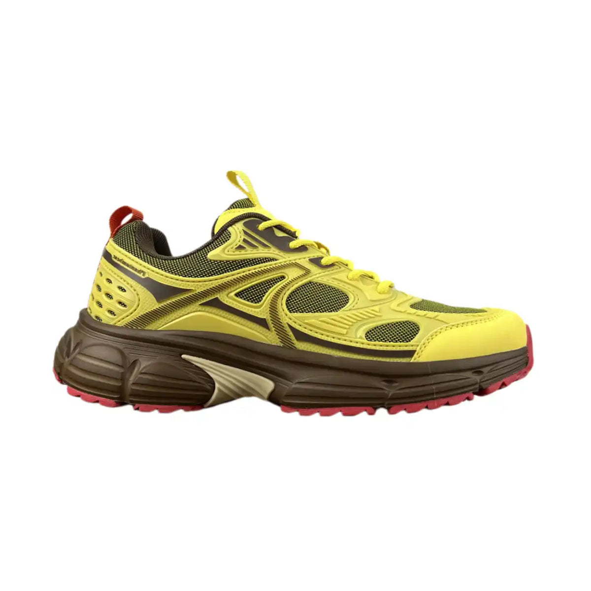 Yellow Brown Chunky Trail Sneakers