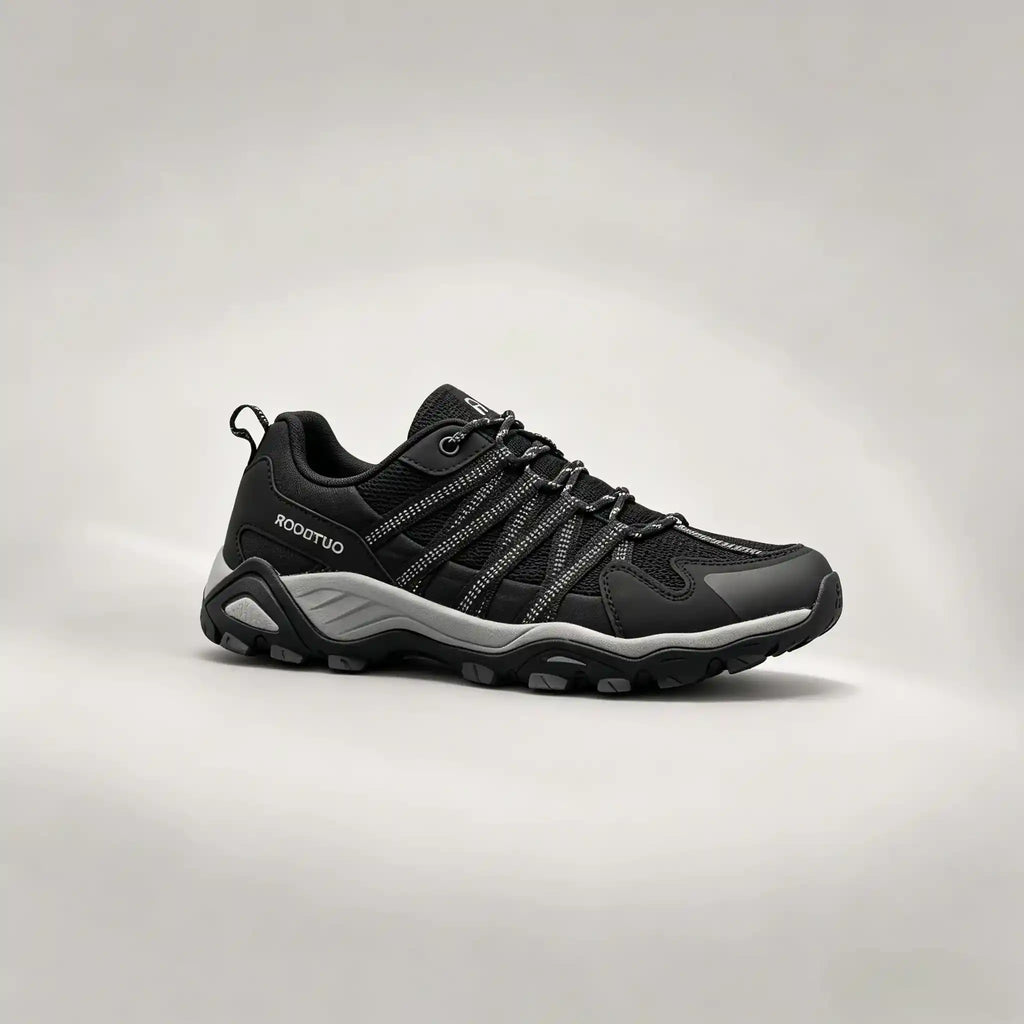 Black Gray Outdoor Hiking Sneakers