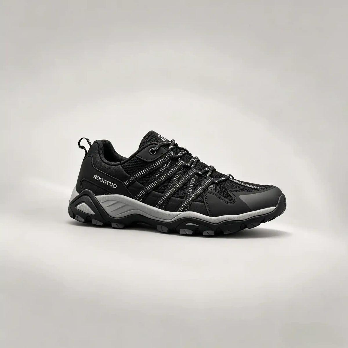 Black Gray Outdoor Hiking Sneakers