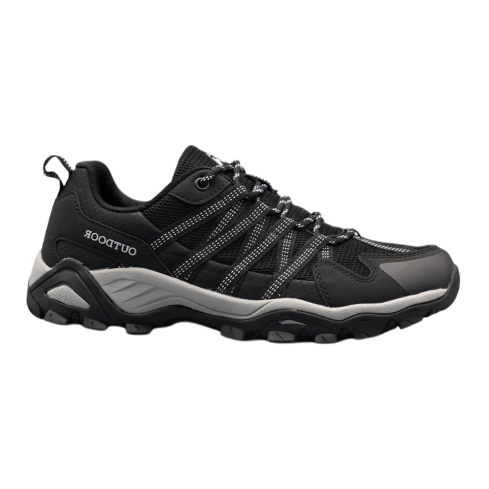 Black Gray Outdoor Hiking Sneakers