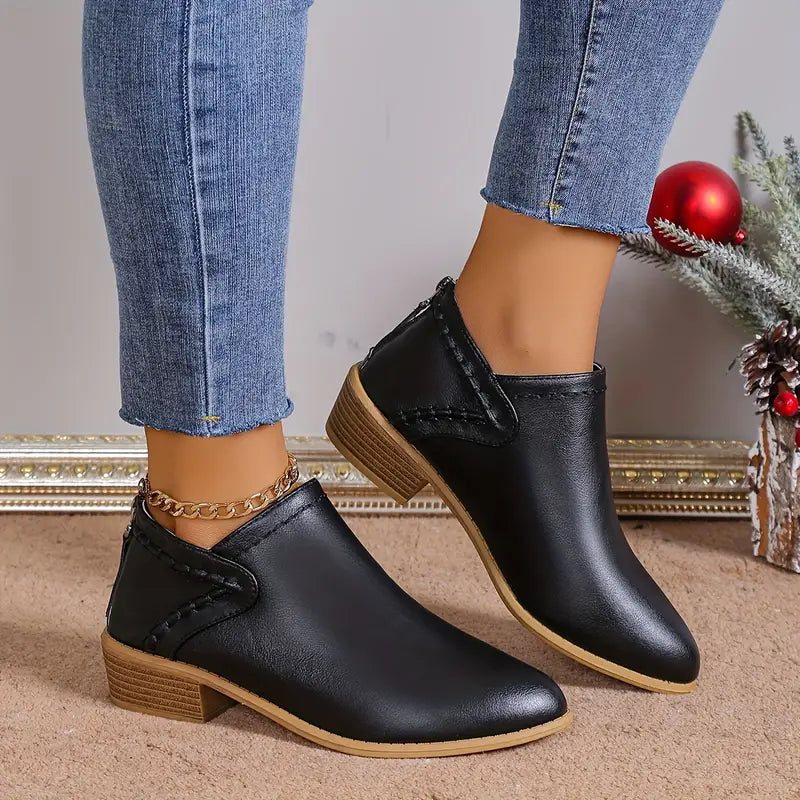 All-Season Stylish Chelsea Ankle Boots with Mid Heel