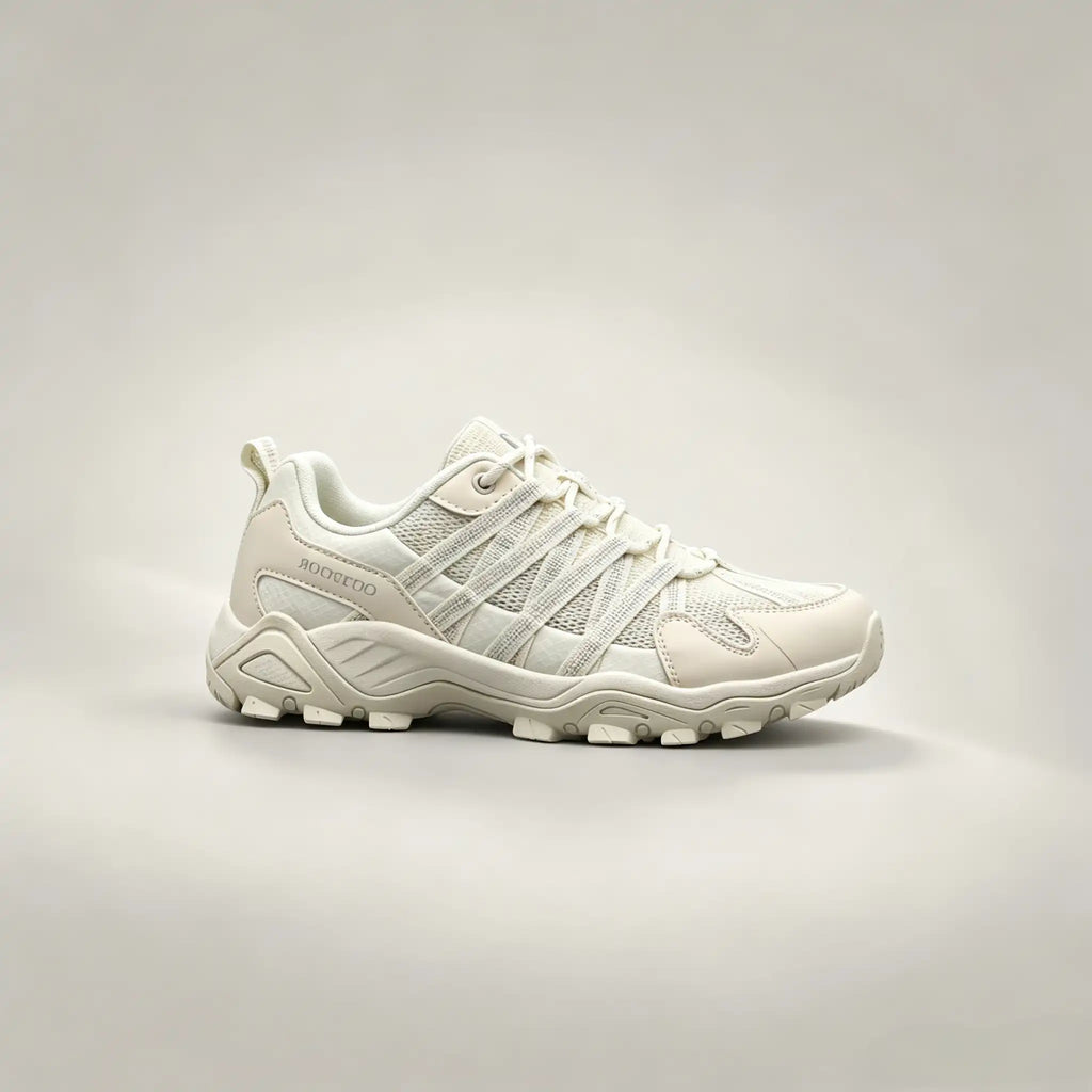 Cream White Hiking Shoes