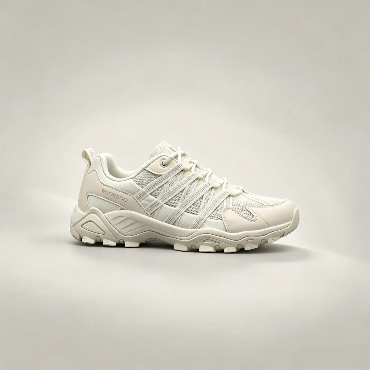 Cream White Hiking Shoes