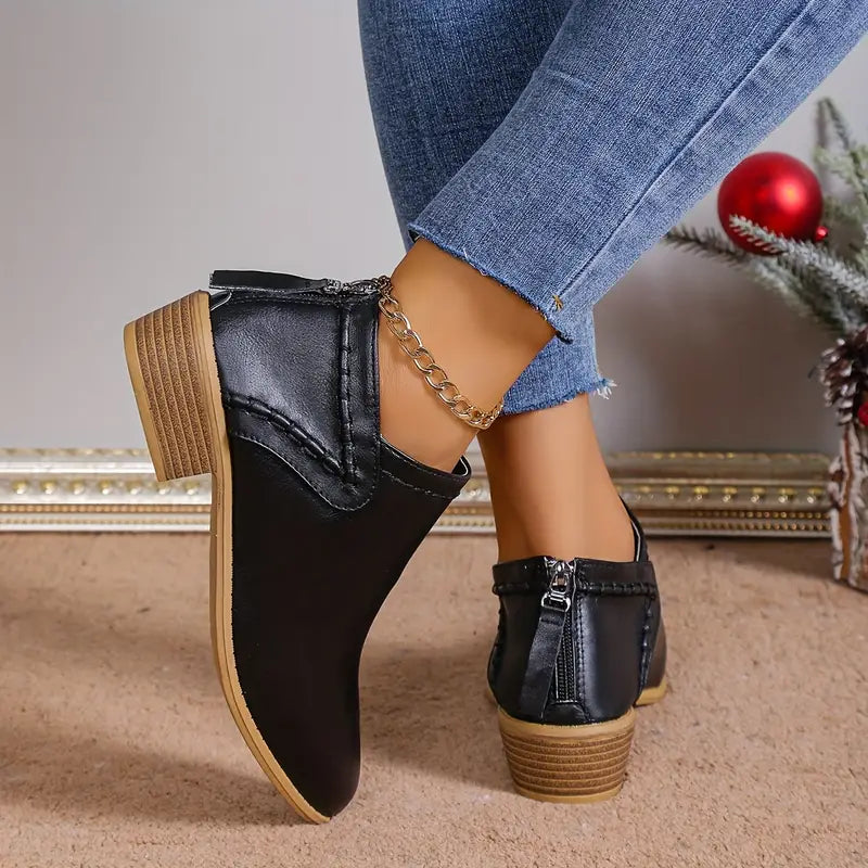 All-Season Stylish Chelsea Ankle Boots with Mid Heel