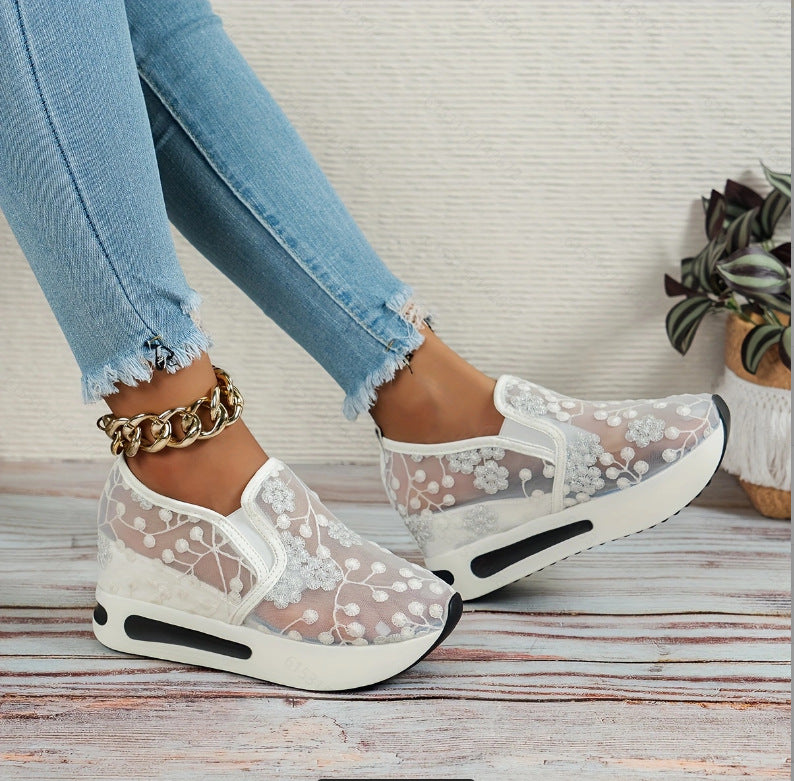 🔥Women's Stylish Floral Lace Platform Shoes