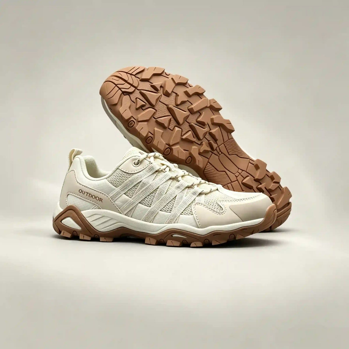 Khaki Gum Sole Trekking Shoes