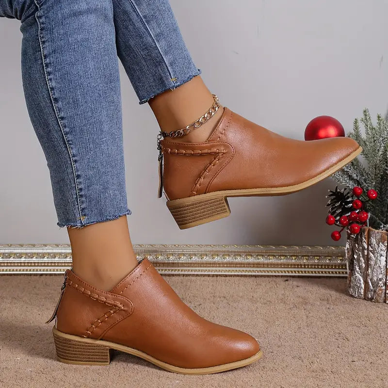 All-Season Stylish Chelsea Ankle Boots with Mid Heel
