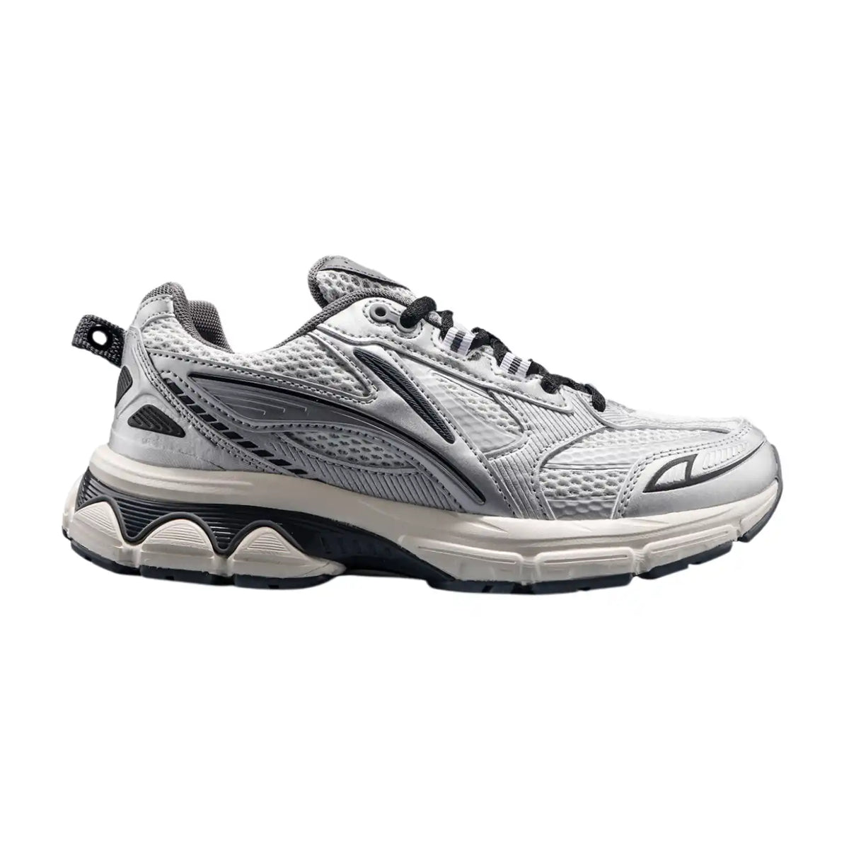 Silver Grey Retro Trail Sneakers